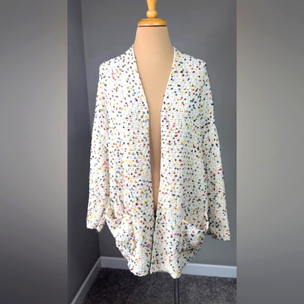 Anthropologie Moon Madison Multi-colored Miley Dot Cardigan Womens XS